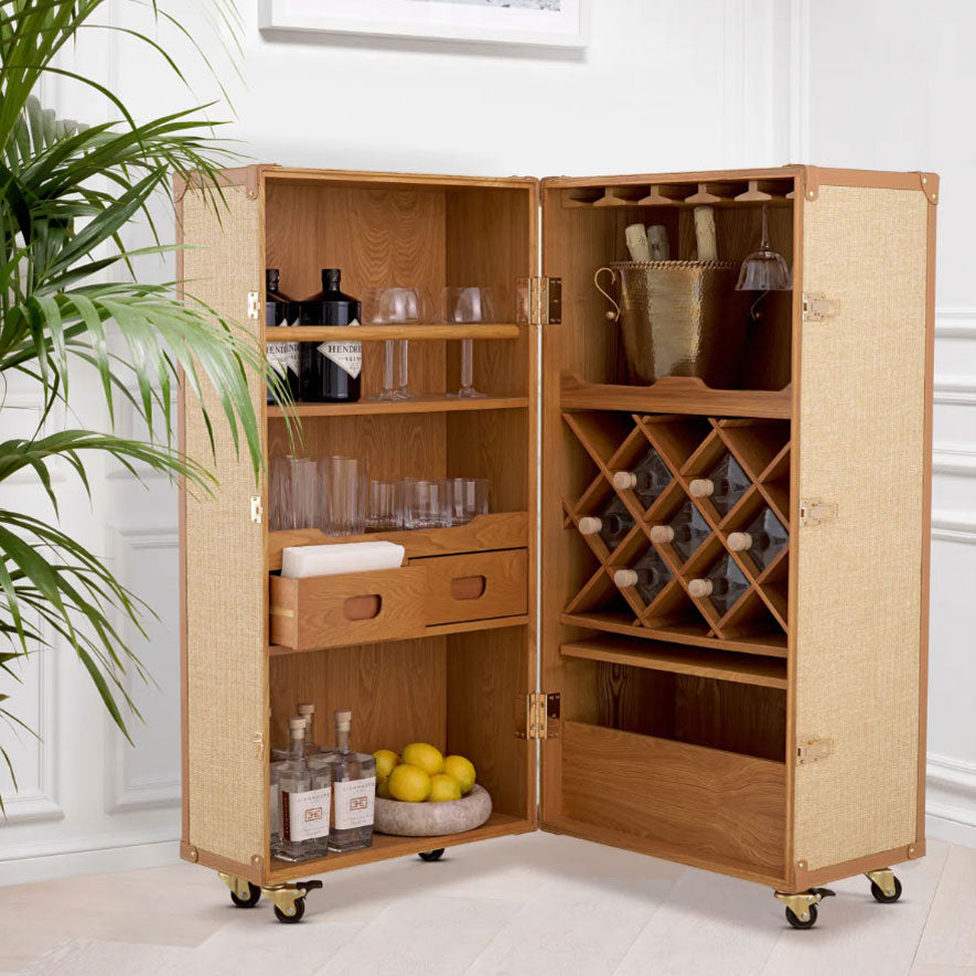 Armário Bar MARTINI BIANCO Premium bege e castanho