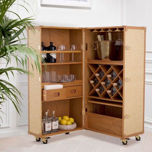Armário Bar MARTINI BIANCO Premium bege e castanho