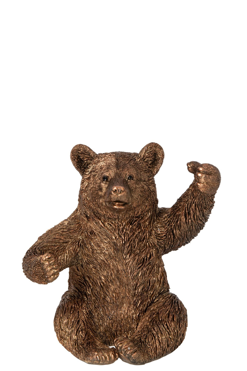Porta-garrafas de vinho em forma de urso, em resina cobre