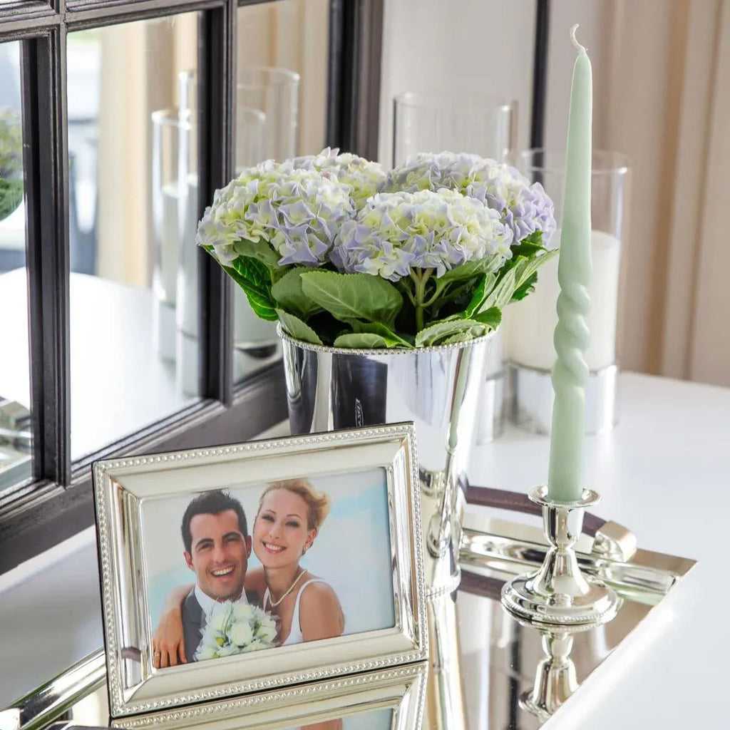 Conjunto 2 Porta-Velas PERLA prata