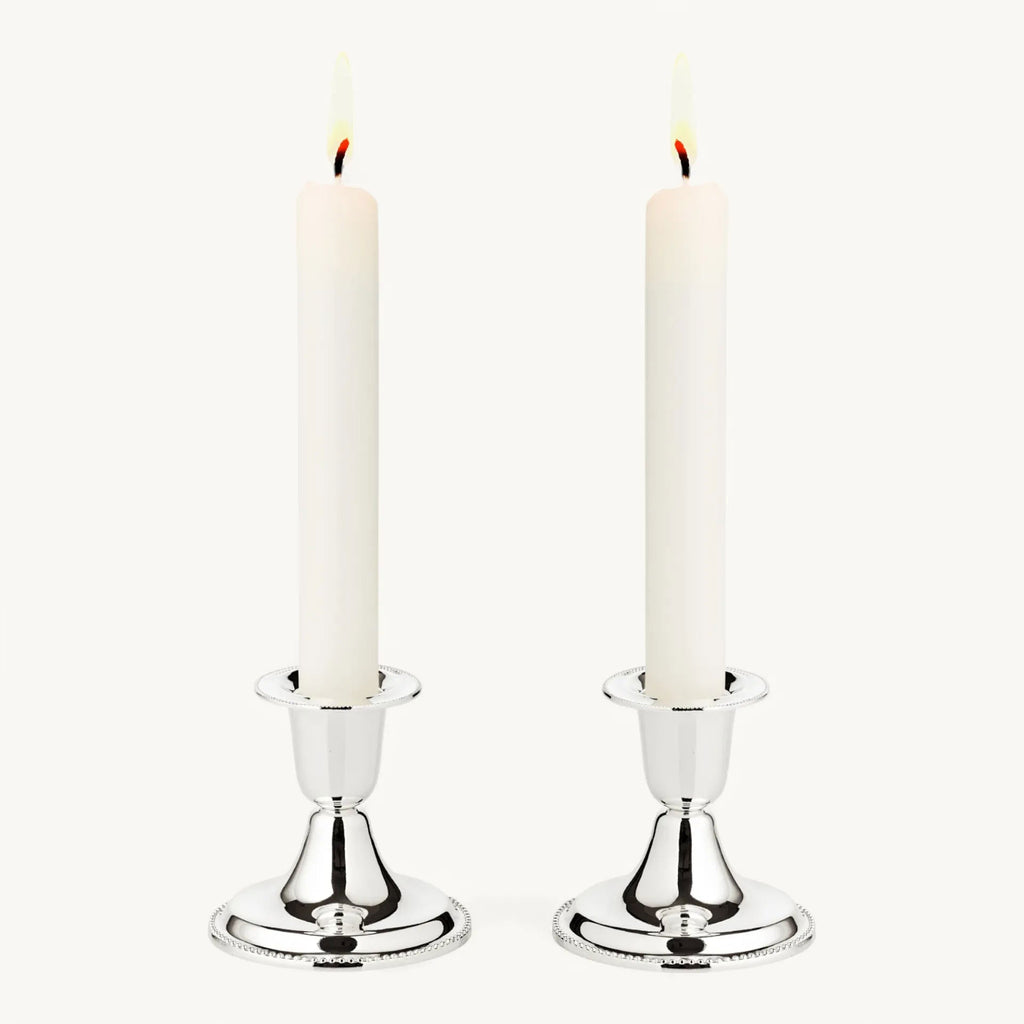 Conjunto 2 Porta-Velas PERLA prata – imagem 5