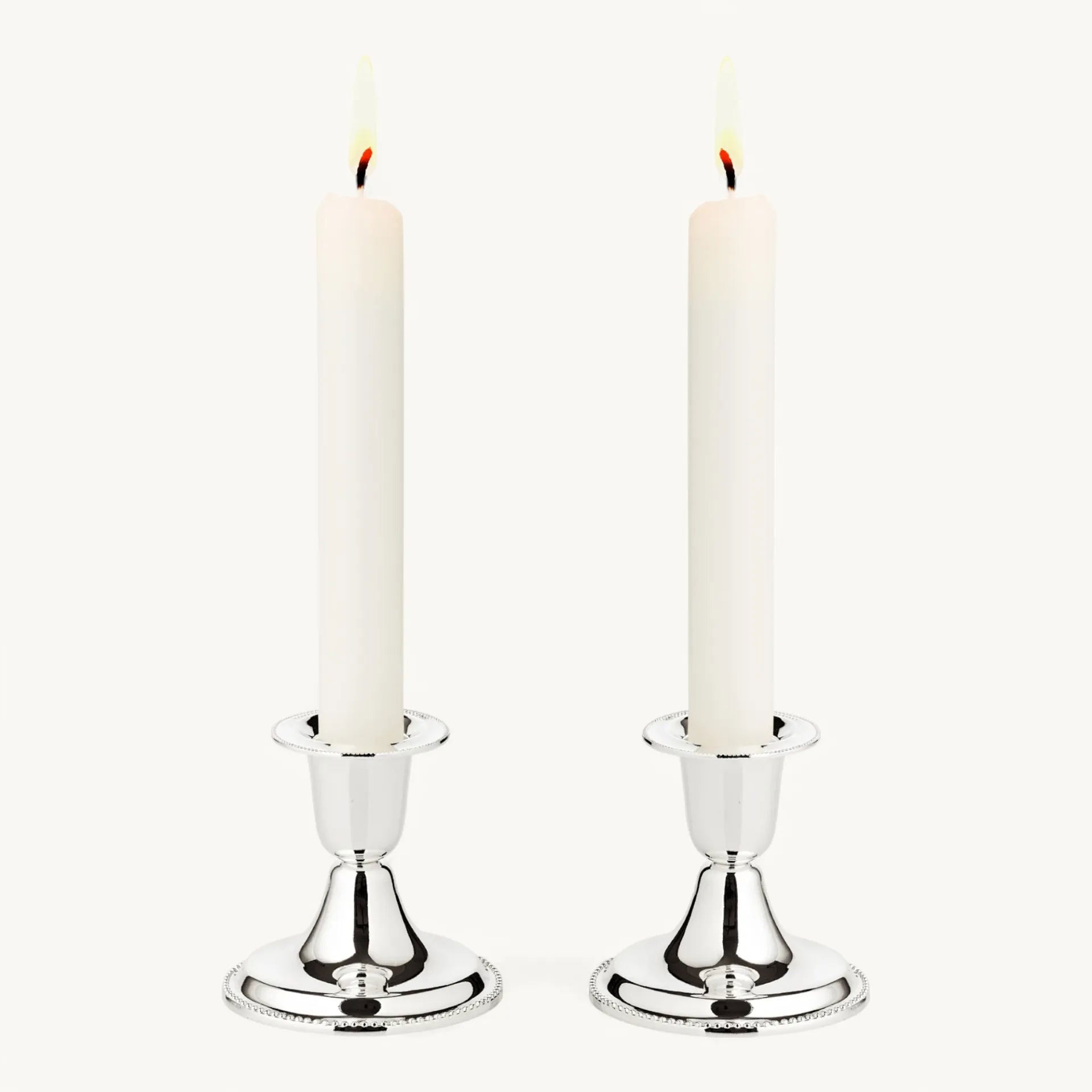 Conjunto 2 Porta-Velas PERLA prata – imagem 5