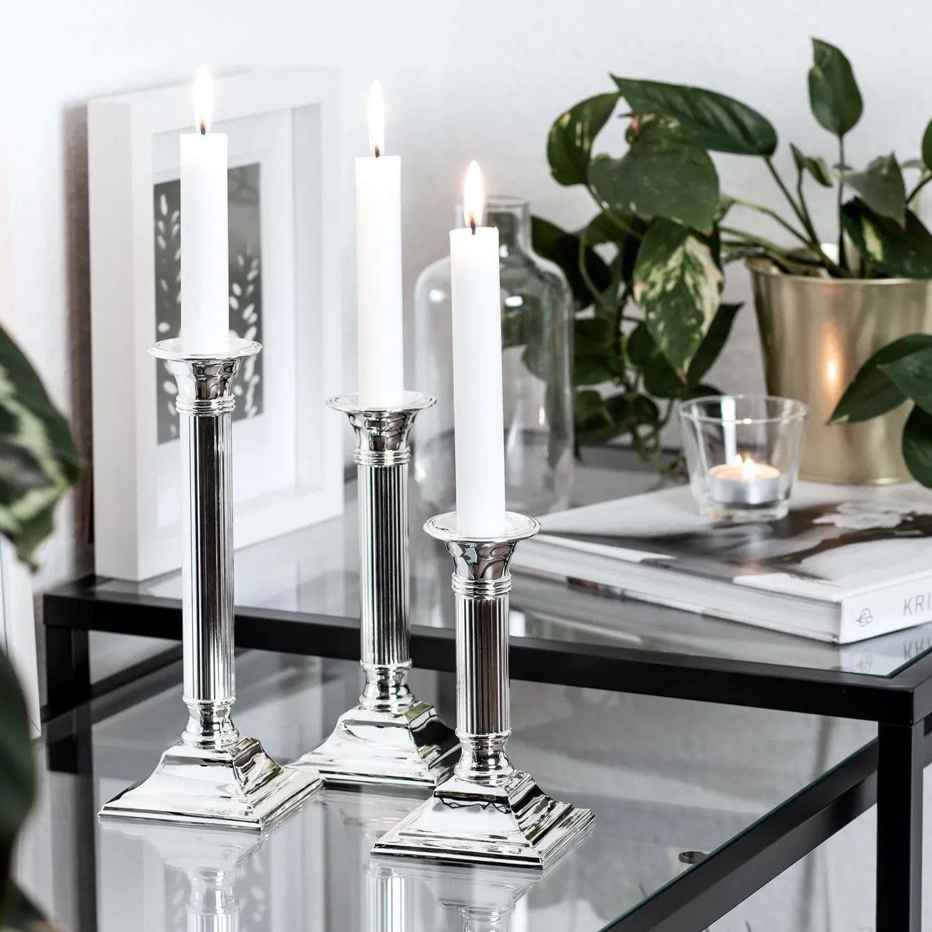 Porta-Velas LINCOLN em Metal prata – imagem 4