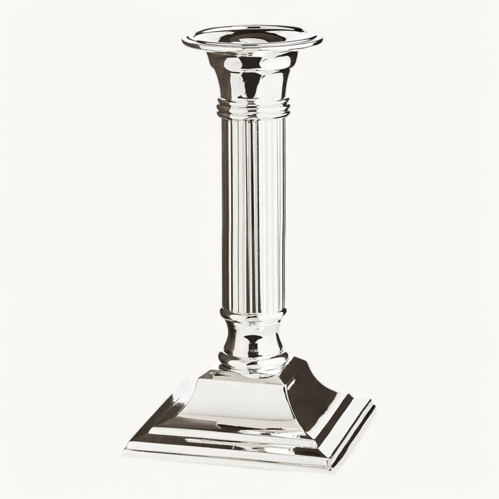 Porta-velas LINCOLN em metal escovado de design minimalista