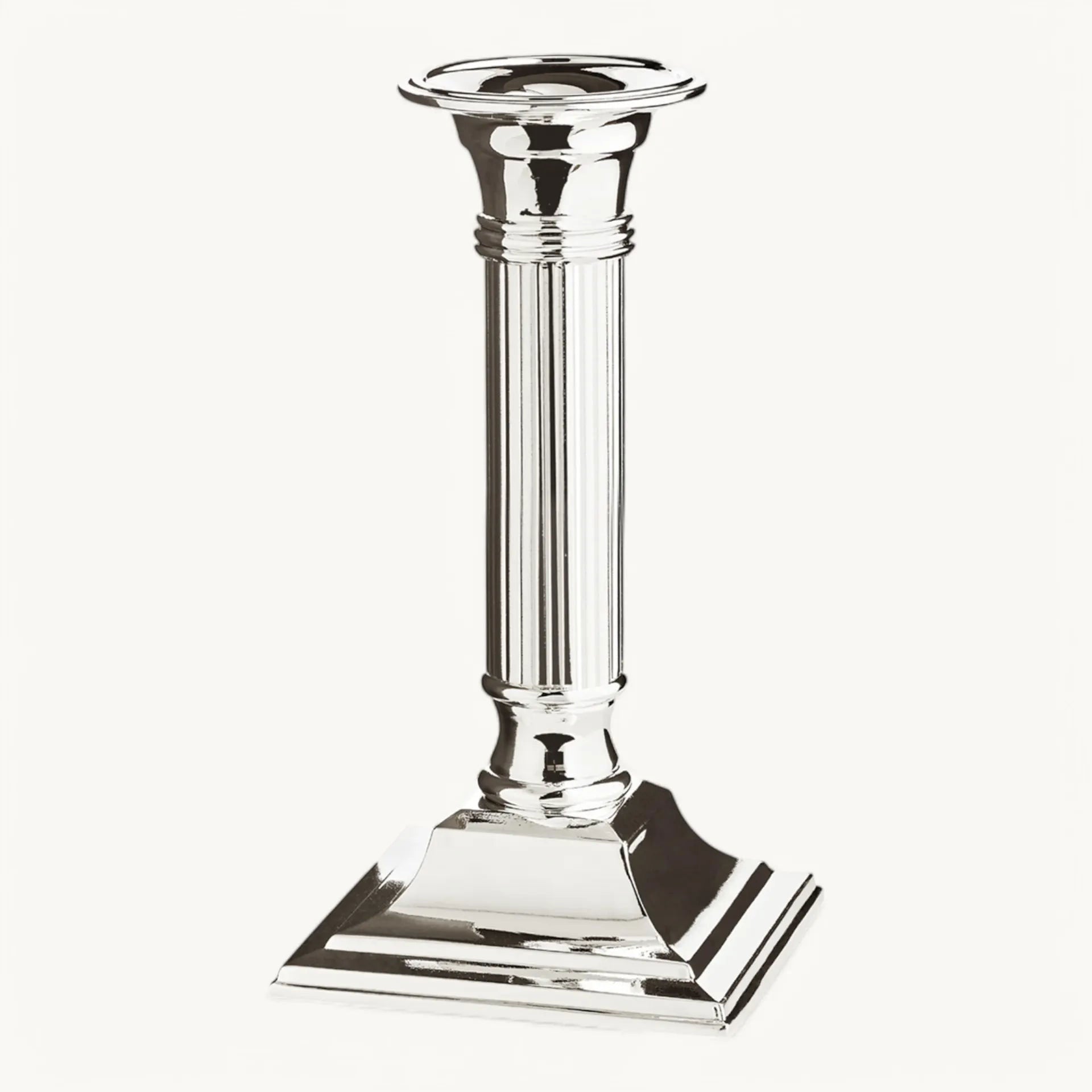 Porta-velas LINCOLN em metal escovado de design minimalista