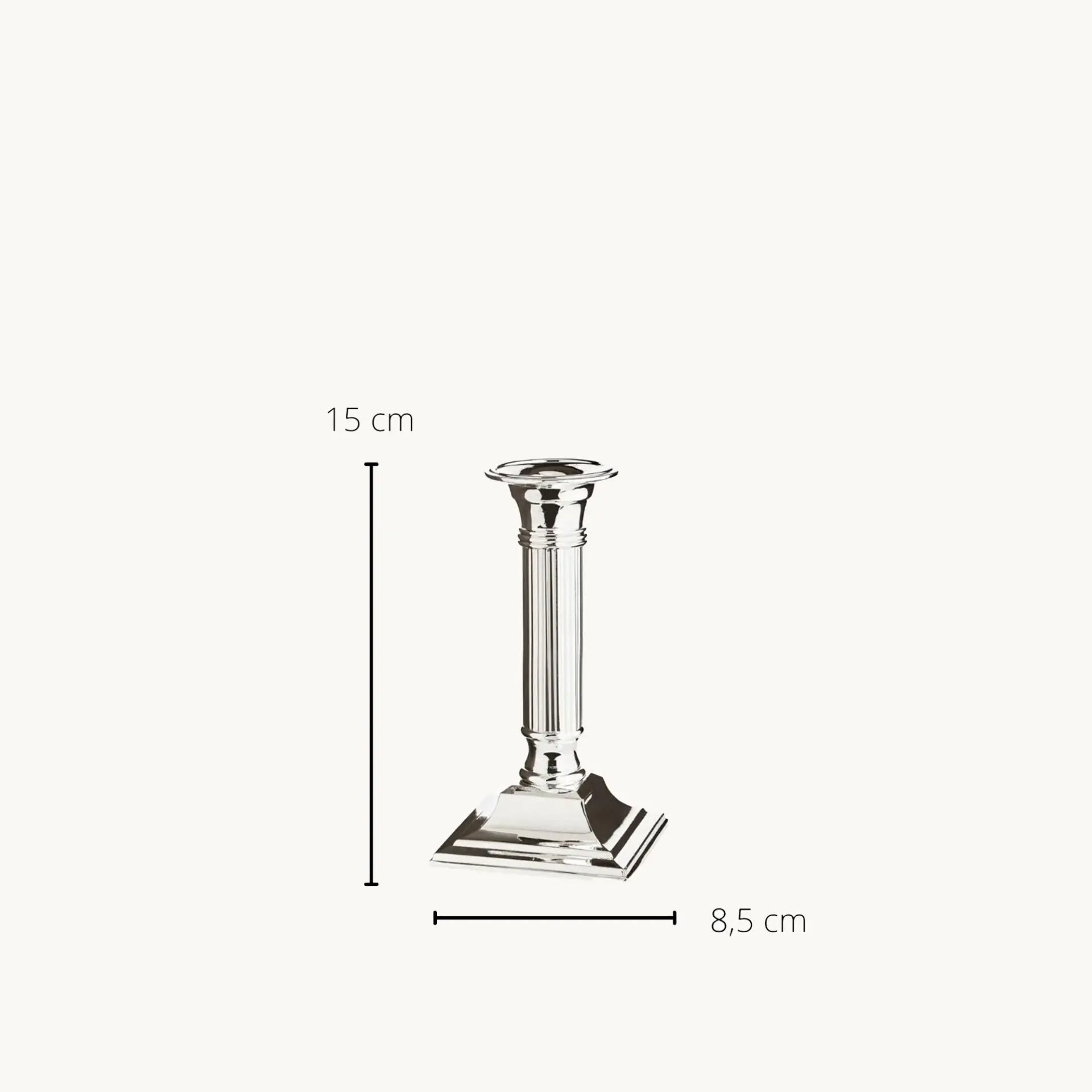 Porta-Velas LINCOLN em Metal prata – imagem 7