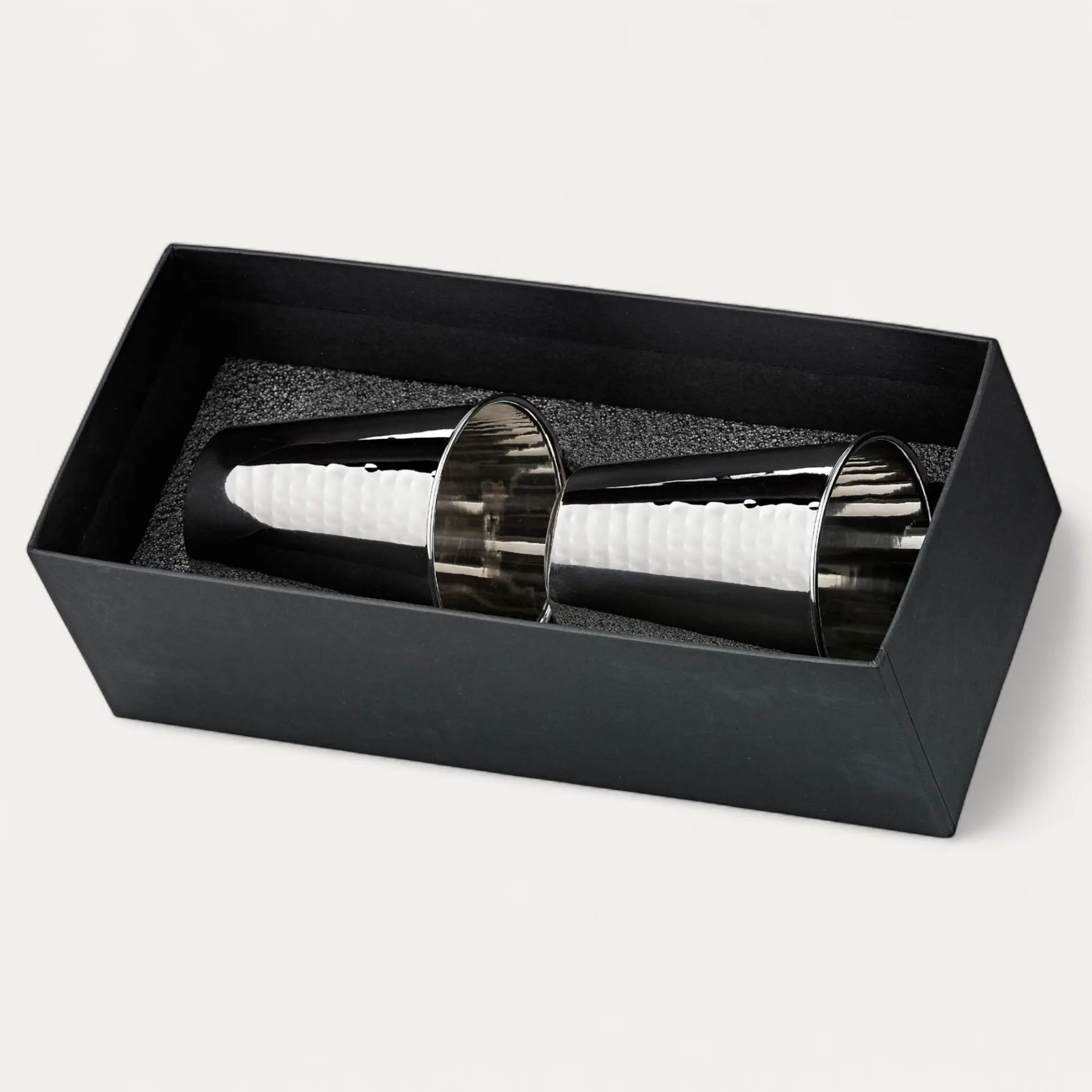 Conjunto 2 Copos MIDO Martelado 10 cm prata – imagem 5