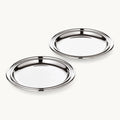 Conjunto 2 porta-copos ASTORIA em metal com design geométrico
