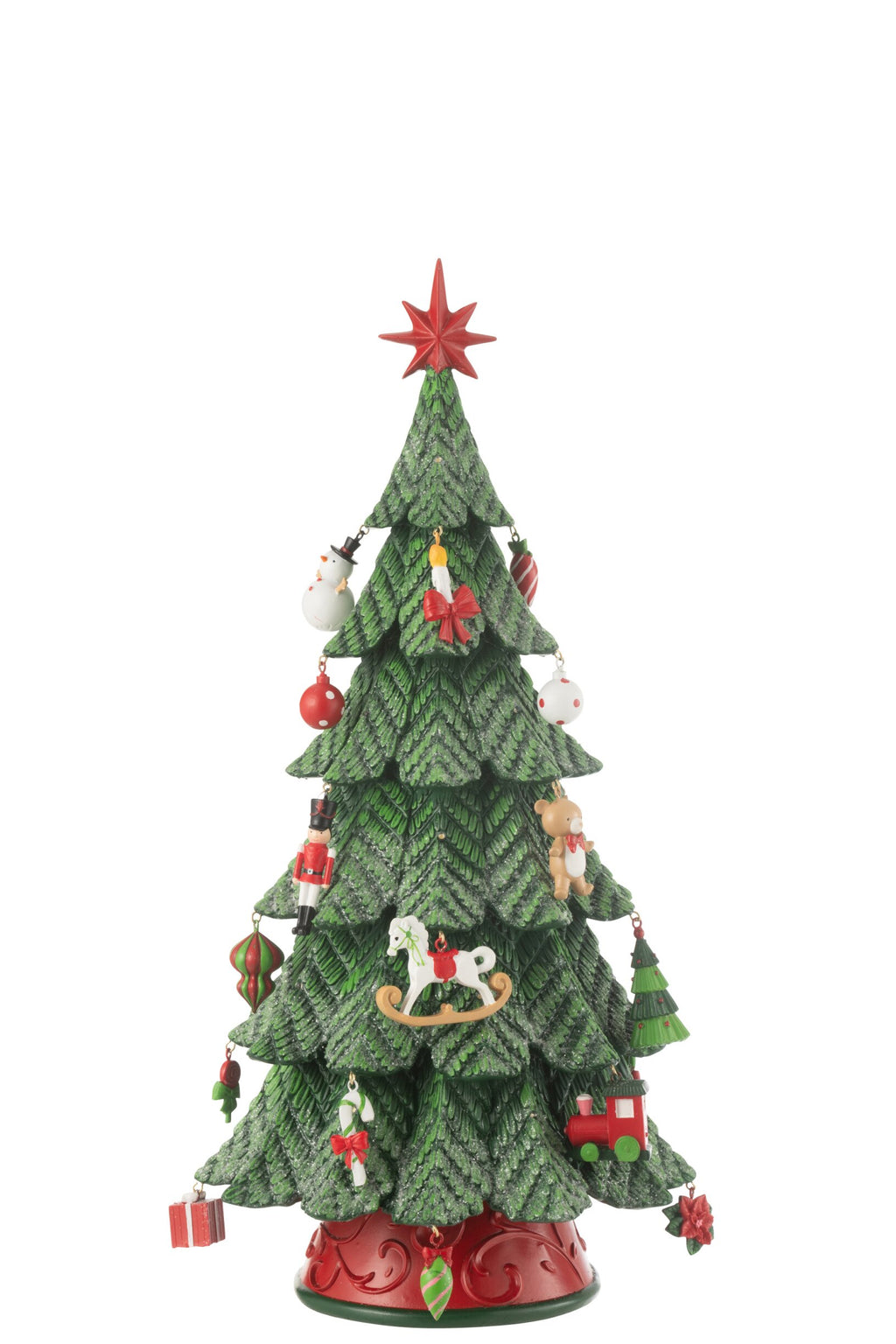 Árvore de Natal com LED e enfeites em resina, tamanho S, vista 2