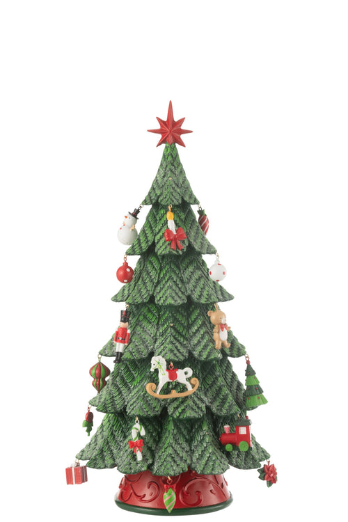 Árvore de Natal com LED e enfeites em resina, tamanho S, vista 2
