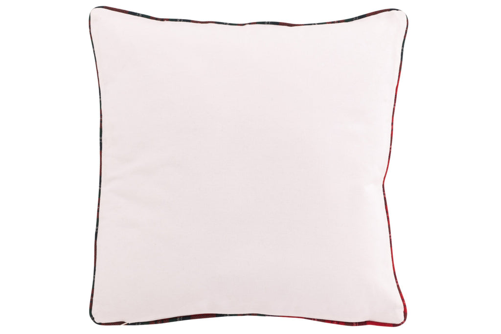 Almofada decorativa de Natal em algodão branco e vermelho, vista 2