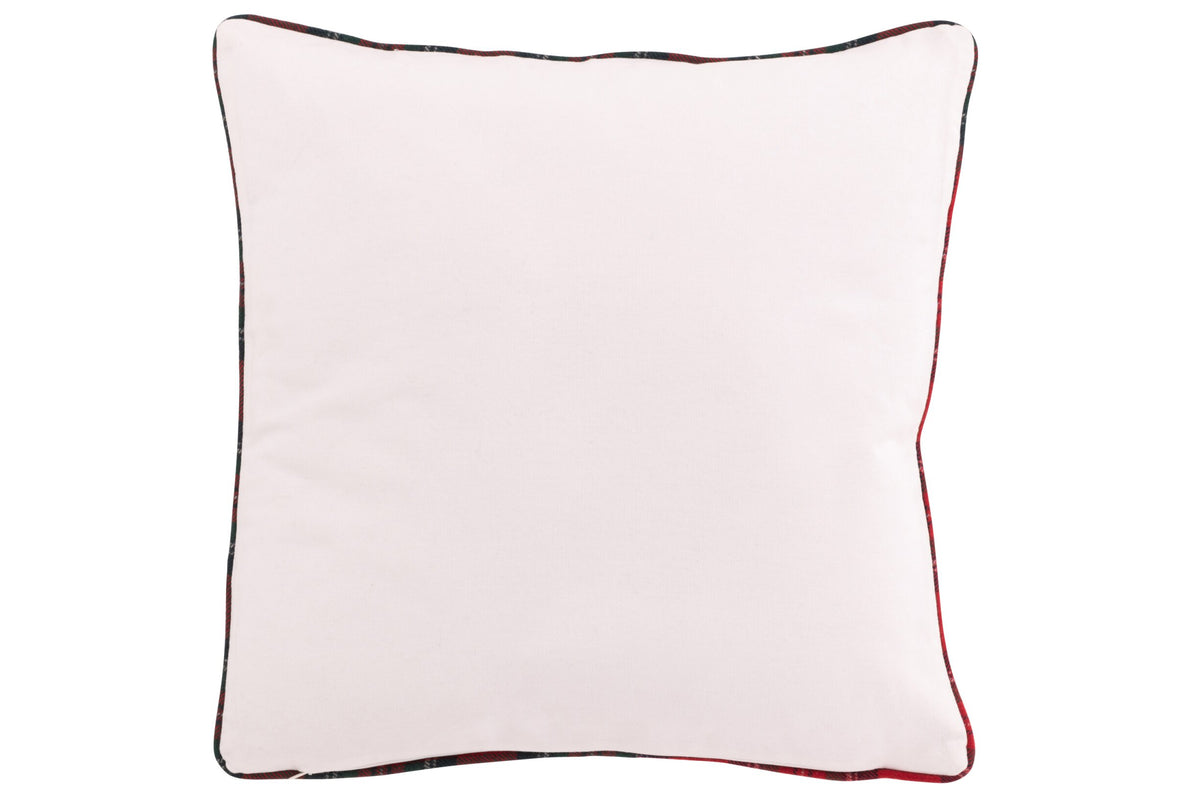 Almofada decorativa de Natal em algodão branco e vermelho, vista 2