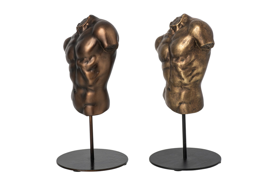 Busto masculino em poliresina bronze/dourado (sortido 2 modelos), vista 2