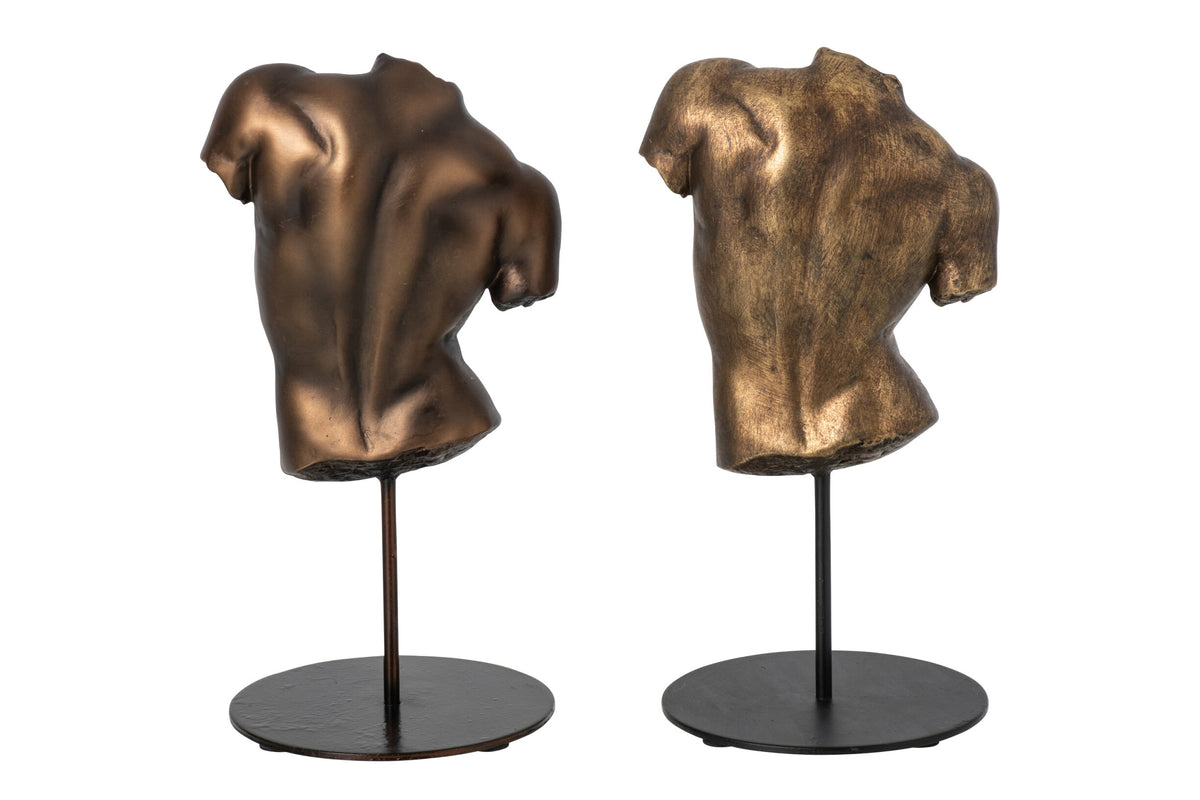Busto masculino em poliresina bronze/dourado (sortido 2 modelos), vista 3