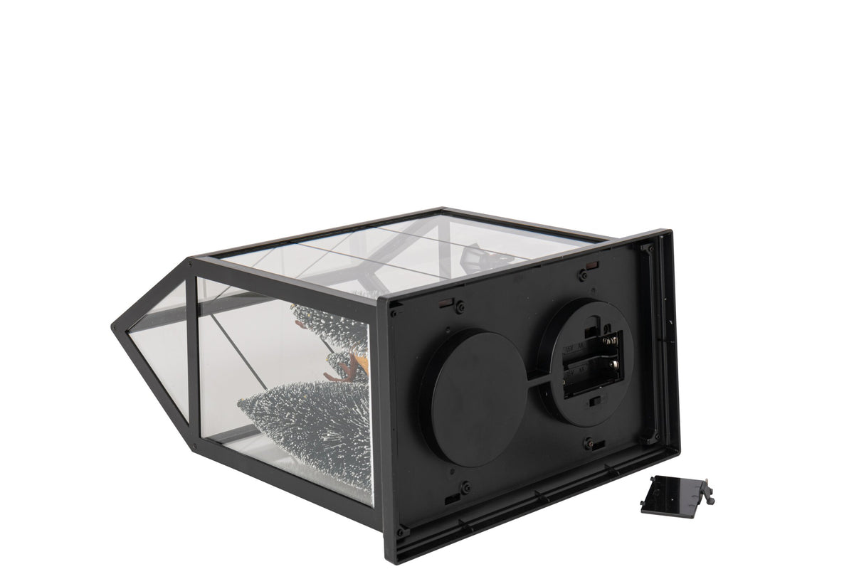 Pai Natal com LED e animação em vidro e material sintético, tamanho M, vista 4