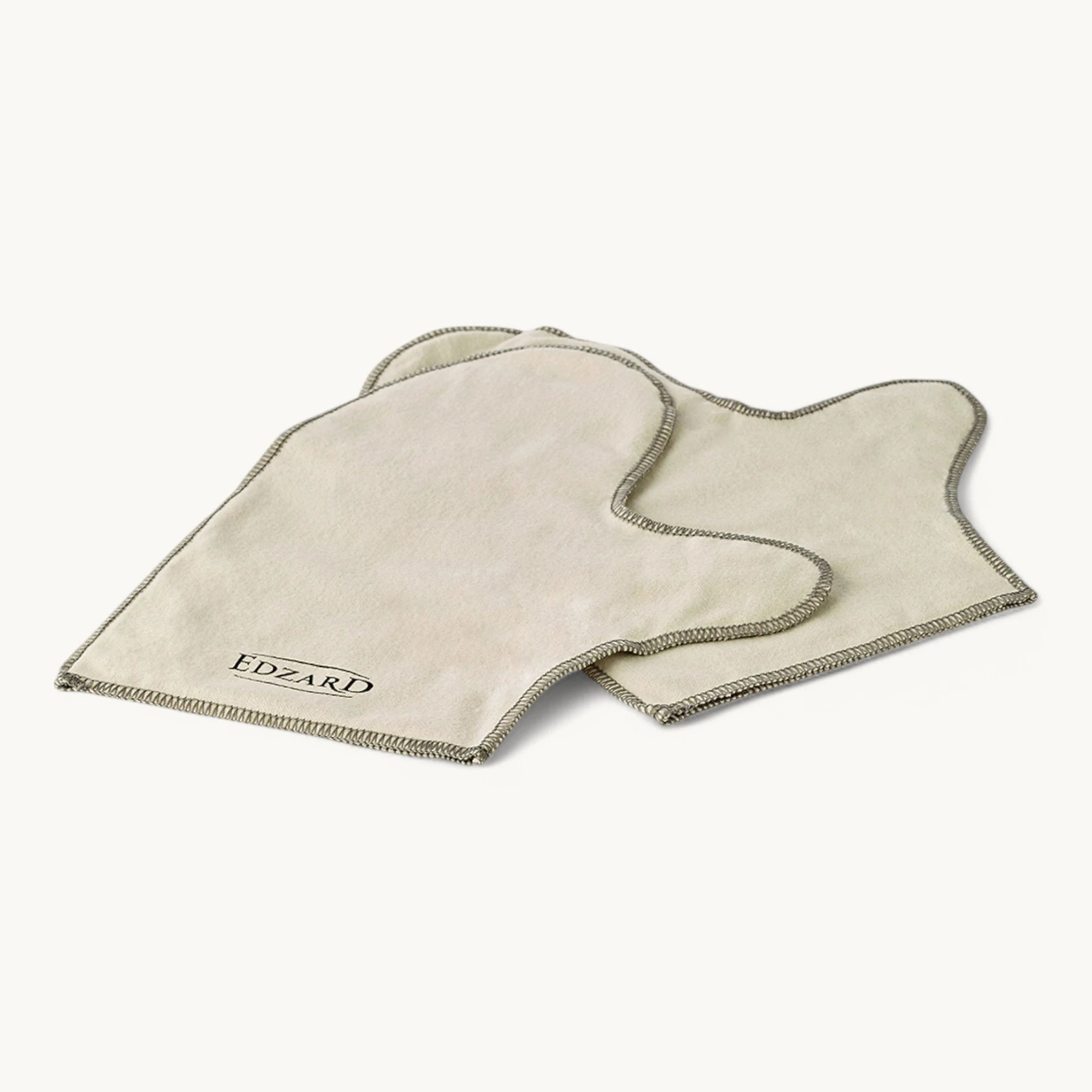 Luvas de cuidado para prata em algodão branco 2 peças