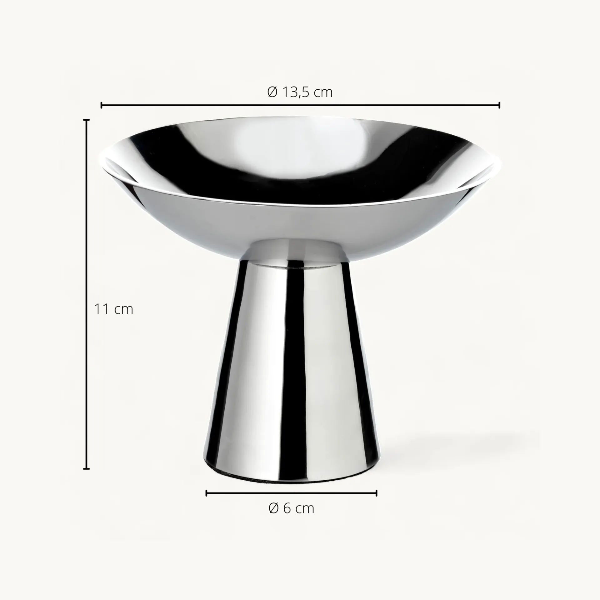 Tigela MALIBU Prateada 13,5 cm prata