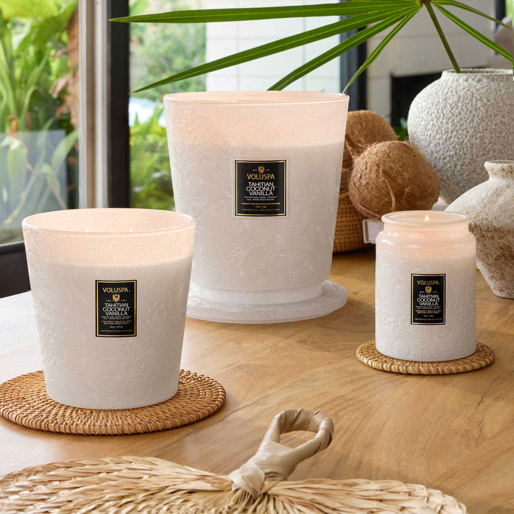 Vela Perfumada TAHITIAN COCONUT VANILLA 3 Pavios – imagem 2