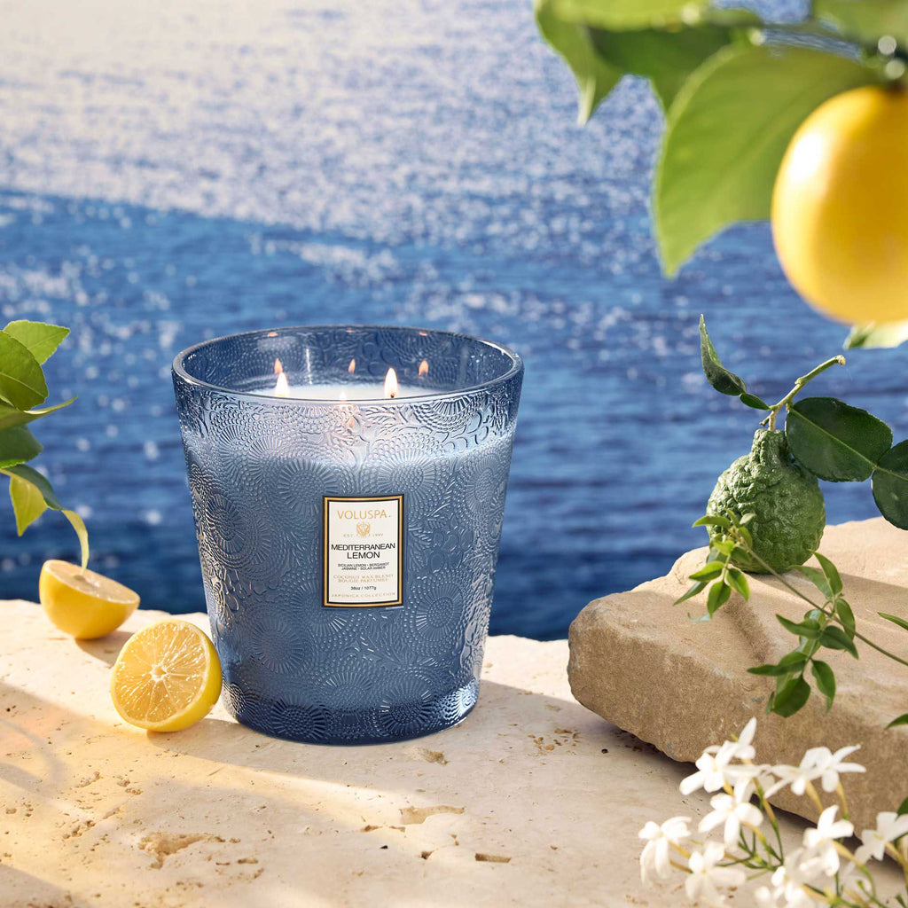 Vela Perfumada MEDITERRANEAN LEMON 3 Pavios – imagem 3
