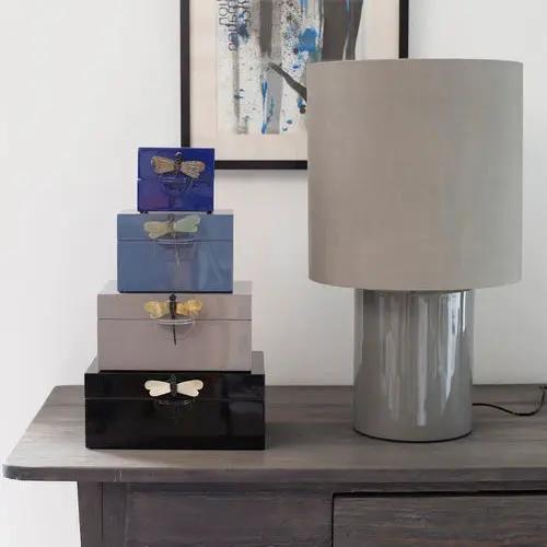 Caixa Lacada Decorativa LIBÉLULA Tamanho S bege, preto, terra, verde e paixao – imagem 13