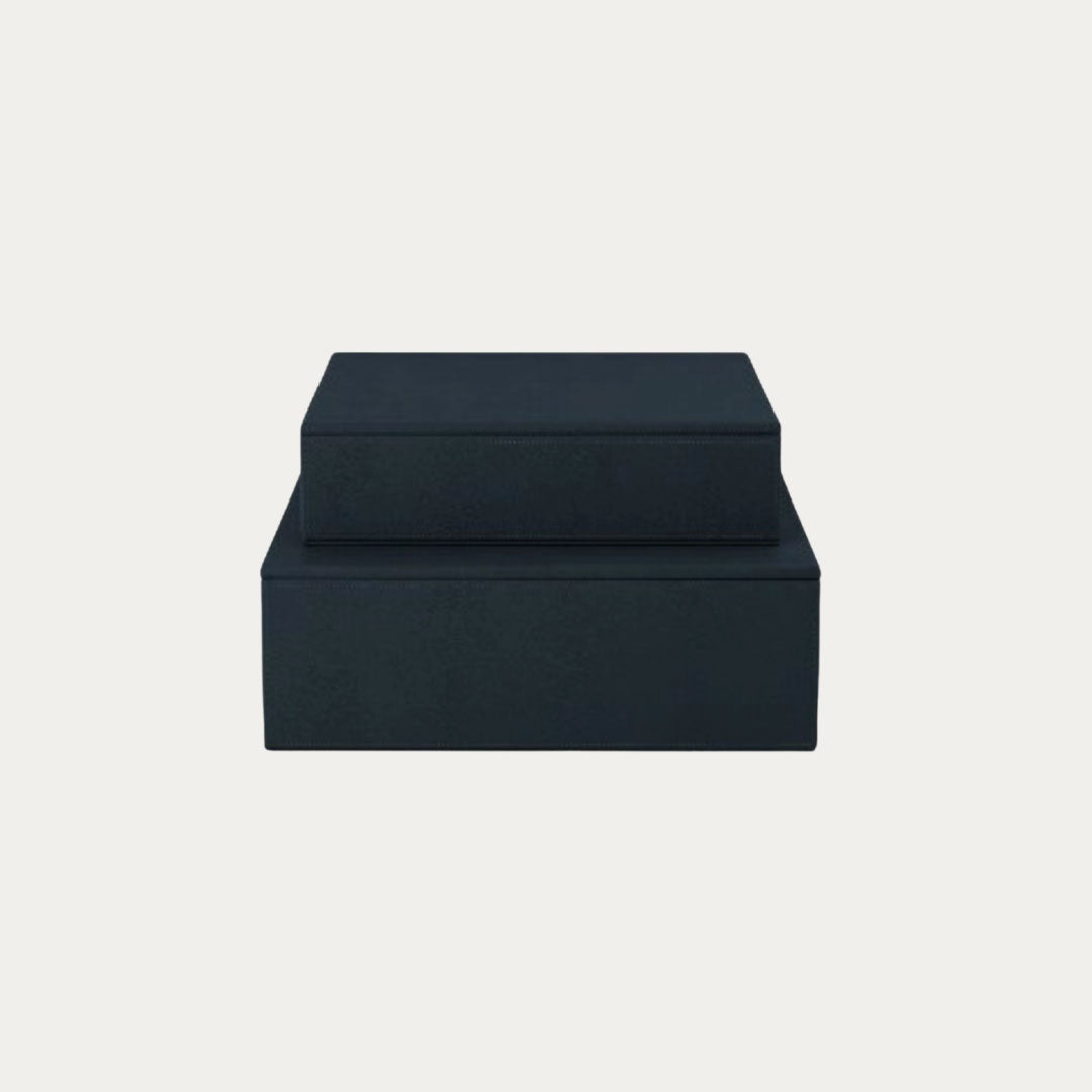 Conjunto 2 Caixas Decorativas STING M warm grey, fawn e midnight blue – imagem 2