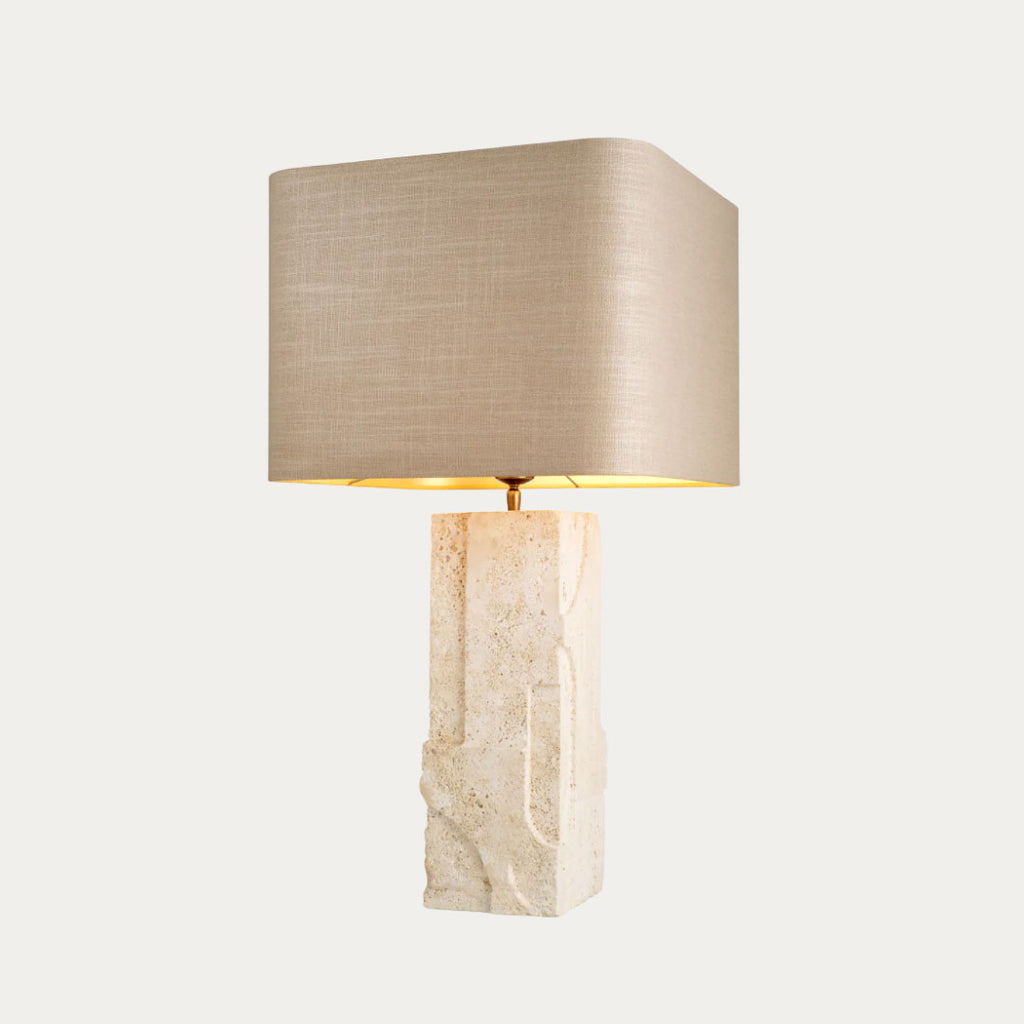 Candeeiro de mesa MAZZINI em mármore e metal dourado