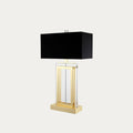 Candeeiro de mesa ARLINGTON com base clássica e abajur têxtil
