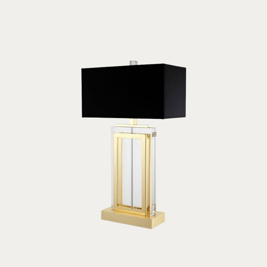 Candeeiro de mesa ARLINGTON com base clássica e abajur têxtil