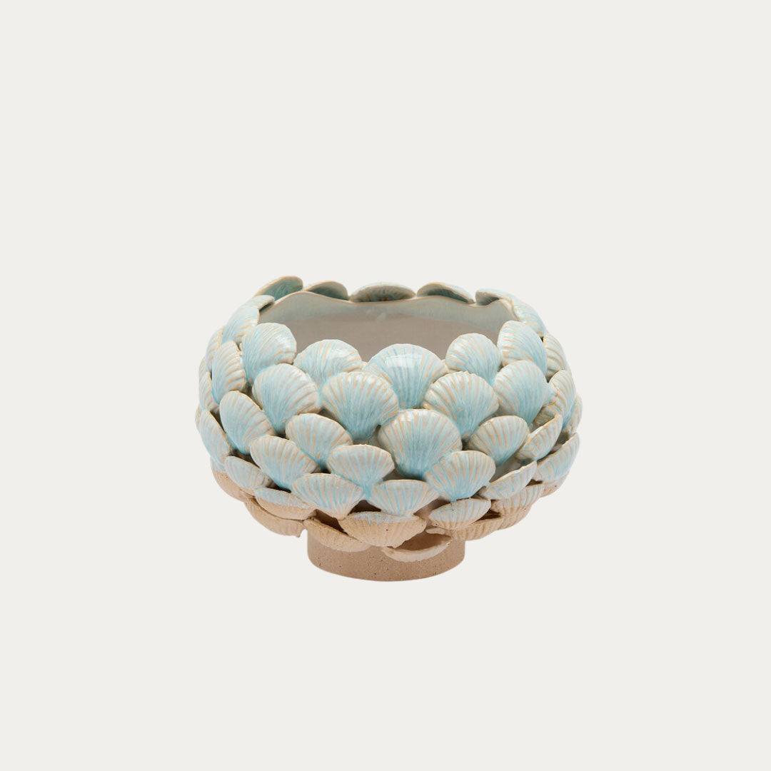 Jarra CHAKRA CONCHIGLIE com padrão de conchas decorativas