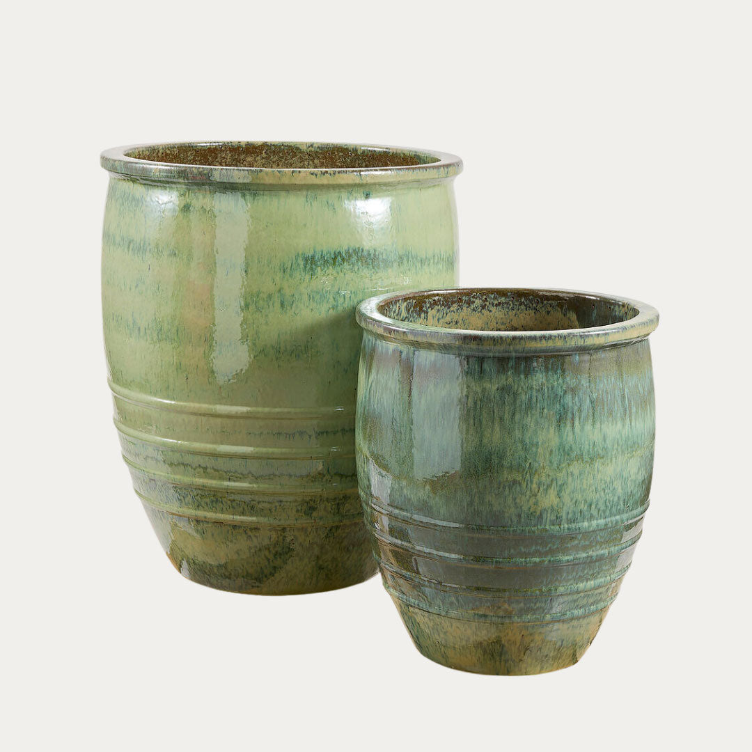 Conjunto 2 vasos GLAZE BOMBATO com acabamento brilhante