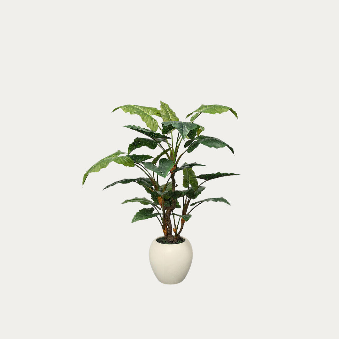 Árvore artificial Alocasia com vaso incluído
