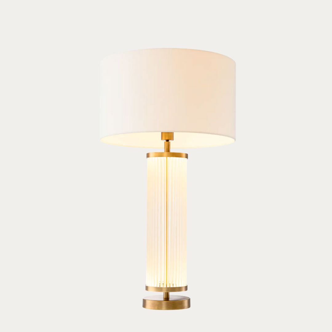 Candeeiro de Mesa THIBAUD para Quarto ouro e branco – imagem 2