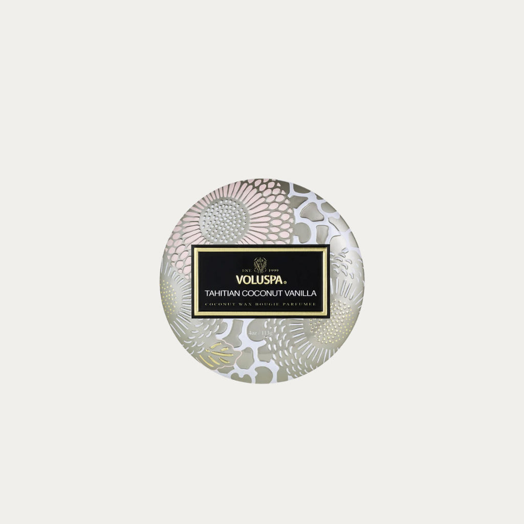 Vela Aromática em Lata TAHITIAN COCONUT VANILLA