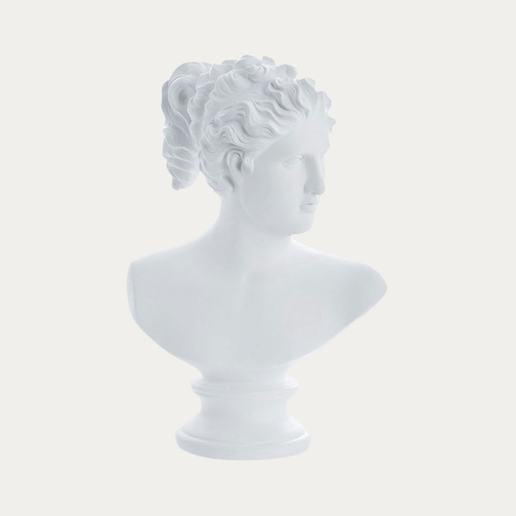 Estatueta decorativa STATIA em resina branca