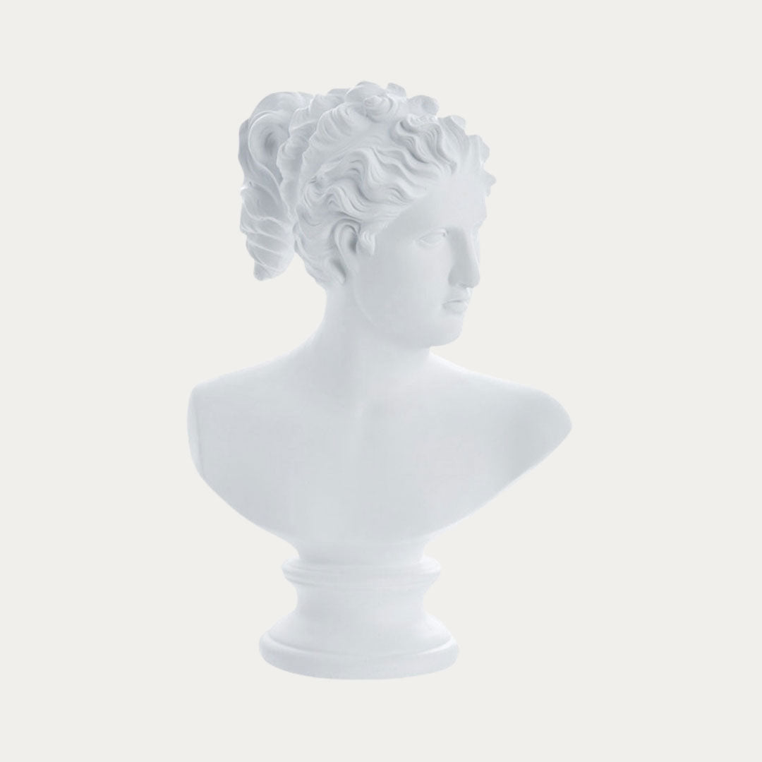 Estatueta decorativa STATIA em resina branca