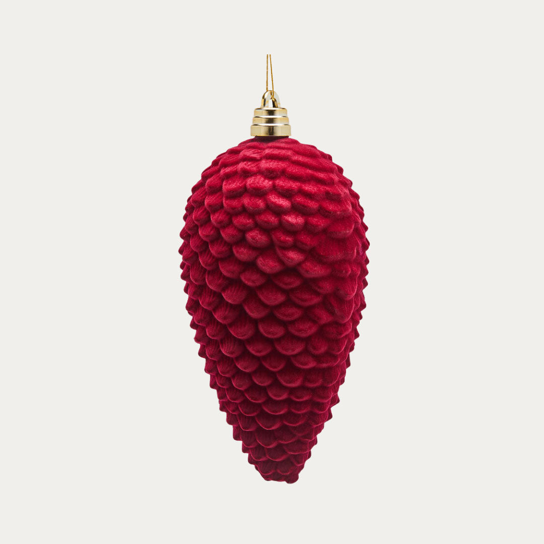 Pinha decorativa PIGNA VELLUTO em veludo