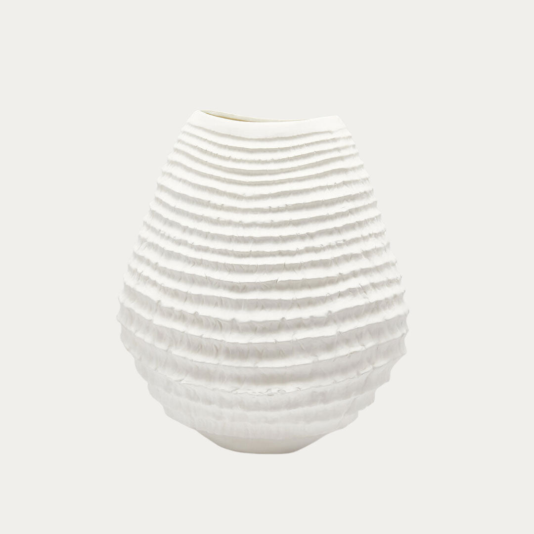 Jarra DELUXE STRATI OVALE decorativa em cerâmica oval