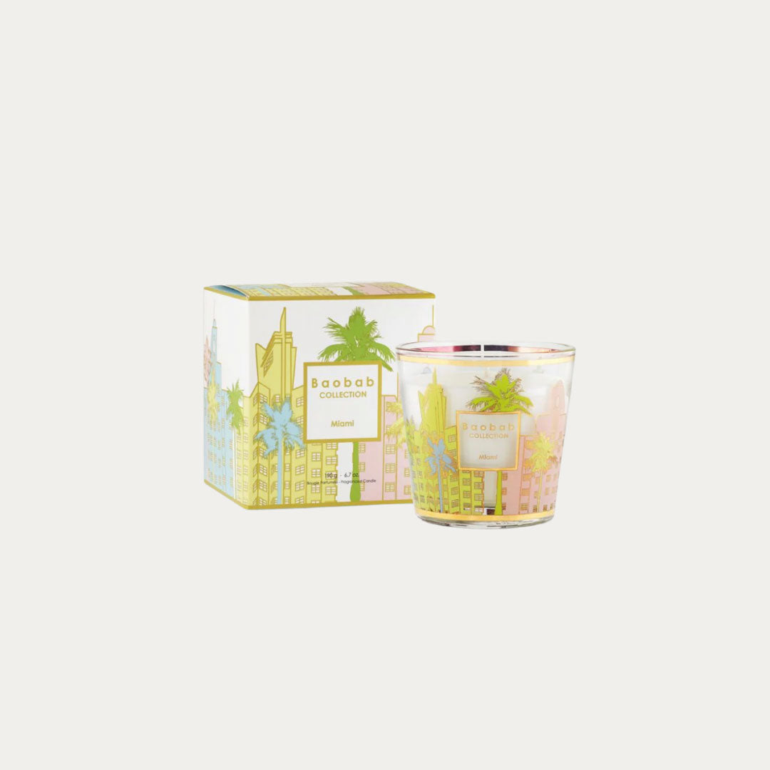 Vela perfumada MY FIRST BAOBAB MIAMI em caixa elegante