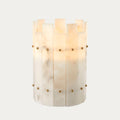 Candeeiro de mesa RUBY com base em tom vinho e abajur branco