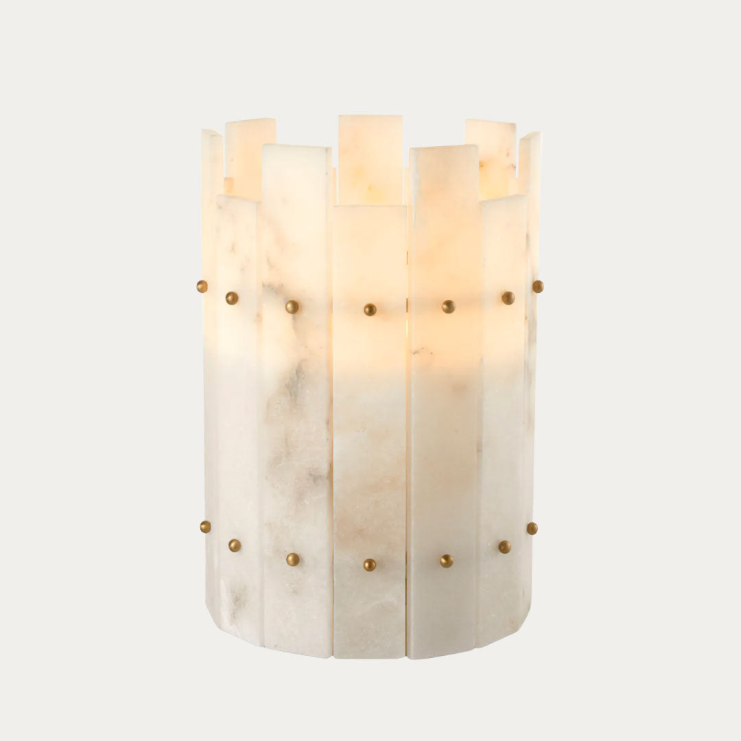 Candeeiro de mesa RUBY com base em tom vinho e abajur branco