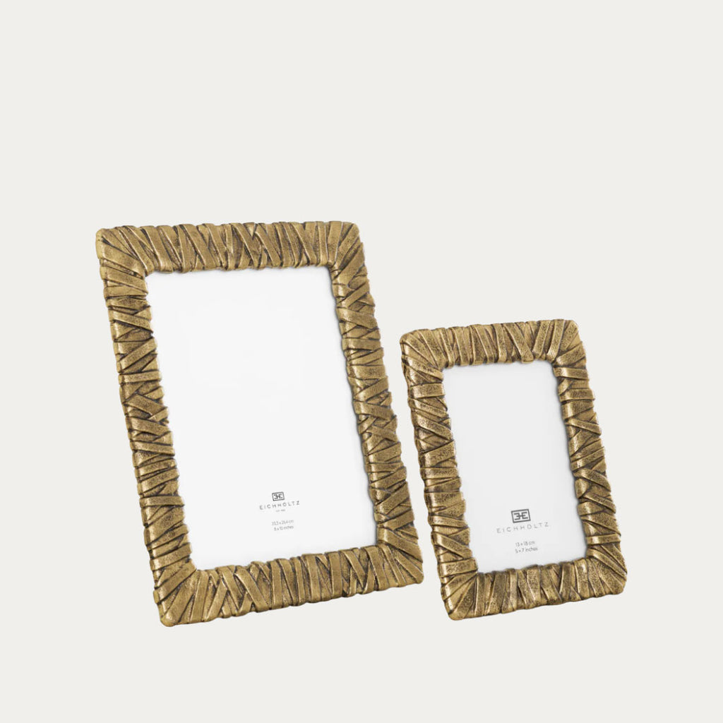 Conjunto de porta-retratos CHRISWICK em metal dourado