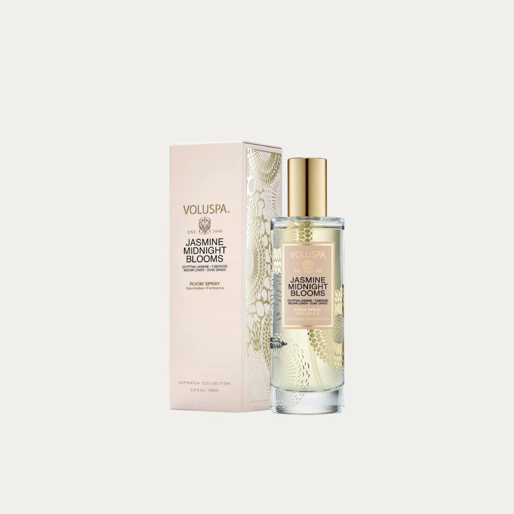 Spray perfumado JASMINE em frasco branco floral