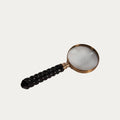 Lupa decorativa Chifre tom ouro cobre vista lateral