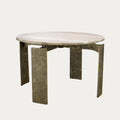 Mesa de jantar BODEGA ROUND circular em madeira e metal preto