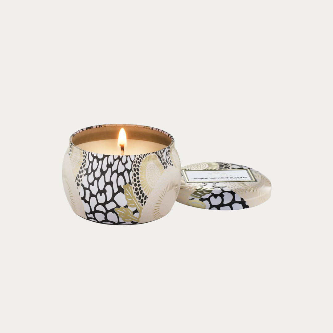 Vela perfumada JASMINE em lata metálica pequena