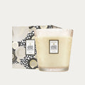 Vela perfumada JASMINE 3 pavios em taça de vidro larga