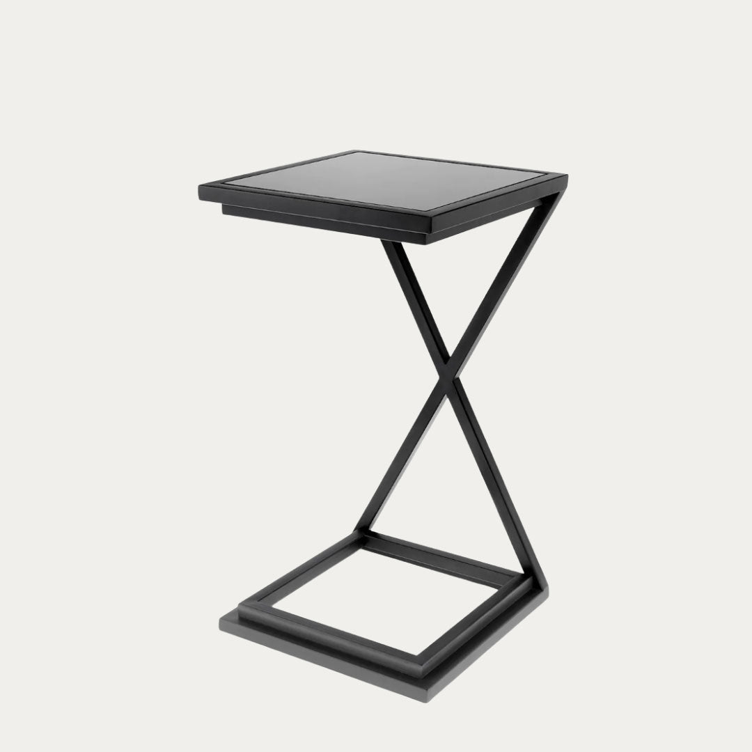 Mesa de apoio CROSS com base cruzada em metal
