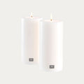 Conjunto de velas artificiais brancas 21 cm cera sintética