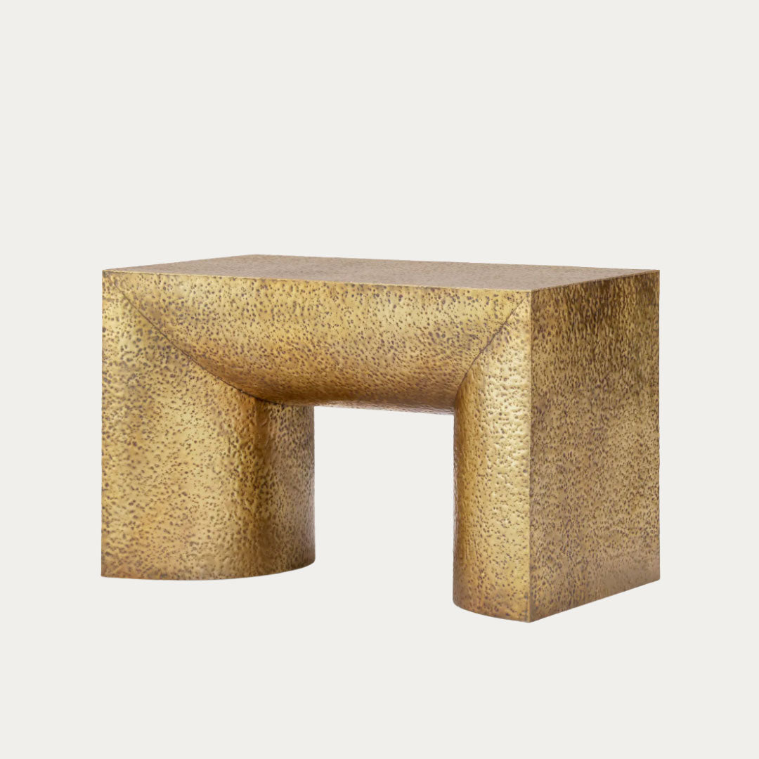 Mesa de centro DRATON em madeira maciça tom nogueira