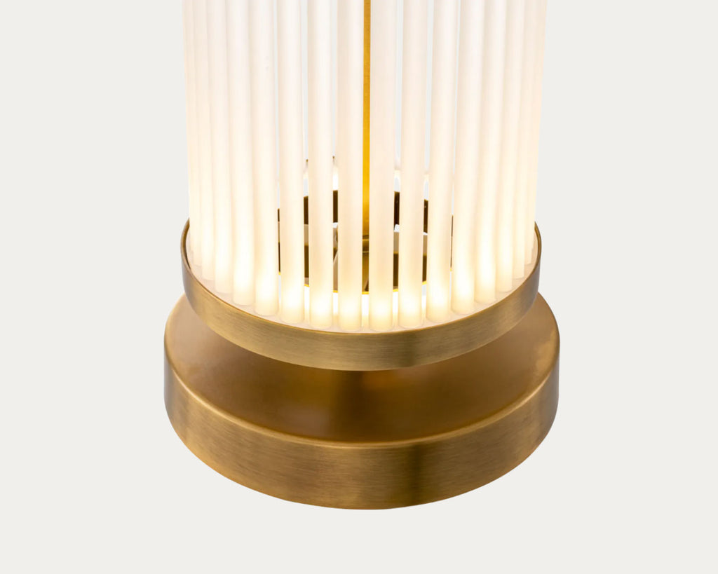 Candeeiro de Mesa THIBAUD para Quarto ouro e branco – imagem 3